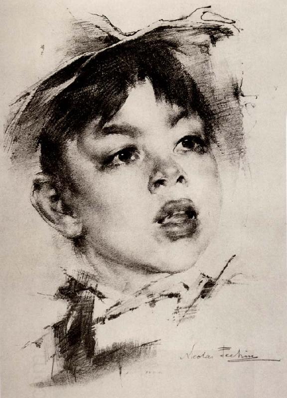 Nikolay Fechin Head portrait of boy oil painting picture